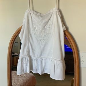 NWT Express with top with beads and embroidery design size large